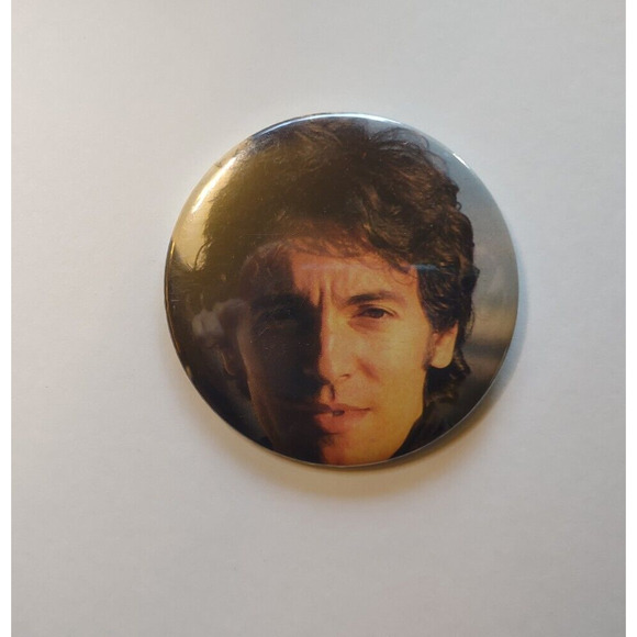 Bruce Springsteen BIG Button Badge Pinback Original Vintage Pop Rock Music Pin - Picture 3 of 3